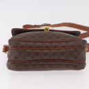 CELINE Macadam Shoulder Bag PVC Leather Brown Gold Auth 191530-5