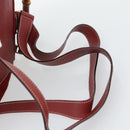 GUCCI Bamboo Backpack Suede Red Gold 003 2058 0016 Auth 191533-14