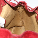 GUCCI Bamboo Backpack Suede Red Gold 003 2058 0016 Auth 191533-20