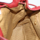 GUCCI Bamboo Backpack Suede Red Gold 003 2058 0016 Auth 191533-21