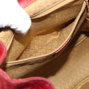 GUCCI Bamboo Backpack Suede Red Gold 003 2058 0016 Auth 191533-23