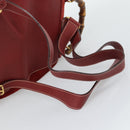 GUCCI Bamboo Backpack Suede Red Gold 003 2058 0016 Auth 191533-9