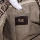 FENDI Zucchino Canvas Tote Bag Beige Gold 8BH215 Auth 191534-18
