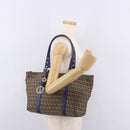 FENDI Zucchino Canvas Tote Bag Beige Gold 8BH215 Auth 191534-22