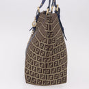 FENDI Zucchino Canvas Tote Bag Beige Gold 8BH215 Auth 191534-3