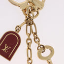 LOUIS VUITTON Porte Cles Kaduna Key Holder Gold Tone Red M60074 LV Auth 191539M-6