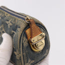 LOUIS VUITTON Monogram Denim Trousse Speedy PM Pouch Blue M95082 LV Auth 191540-9