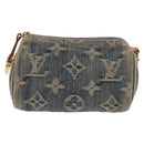 LOUIS VUITTON Monogram Denim Trousse Speedy PM Pouch Blue M95082 LV Auth 191540-13