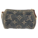 LOUIS VUITTON Monogram Denim Trousse Speedy PM Pouch Blue M95082 LV Auth 191540-2
