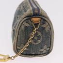 LOUIS VUITTON Monogram Denim Trousse Speedy PM Pouch Blue M95082 LV Auth 191540-3
