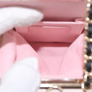 CHANEL Matelasse Chain Shoulder Bag Lamb Skin Black Gold CC Auth 191542SM-16