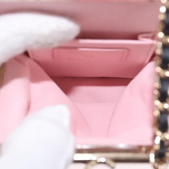 CHANEL Matelasse Chain Shoulder Bag Lamb Skin Black Gold CC Auth 191542SM