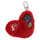 LOUIS VUITTON Monogram LV Lucky Heart Bag Charm Red Silver M03171 Auth 191543SM-1