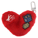 LOUIS VUITTON Monogram LV Lucky Heart Bag Charm Red Silver M03171 Auth 191543SM-2