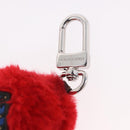 LOUIS VUITTON Monogram LV Lucky Heart Bag Charm Red Silver M03171 Auth 191543SM-5