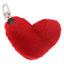 LOUIS VUITTON Monogram LV Lucky Heart Bag Charm Red Silver M03171 Auth 191543SM-6