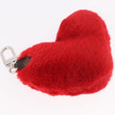 LOUIS VUITTON Monogram LV Lucky Heart Bag Charm Red Silver M03171 Auth 191543SM-8