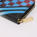 LOUIS VUITTON Epilase Zippy Wallet Long Wallet Blue Black M62268 LV Auth 191544M-17