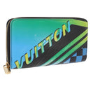 LOUIS VUITTON Epilase Zippy Wallet Long Wallet Blue Black M62268 LV Auth 191544M-1