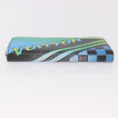 LOUIS VUITTON Epilase Zippy Wallet Long Wallet Blue Black M62268 LV Auth 191544M-7