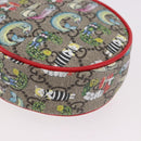 GUCCI Yuko Higuchi GG Supreme Waist Bag PVC Beige Silver 502330 Auth 191546M-11