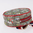 GUCCI Yuko Higuchi GG Supreme Waist Bag PVC Beige Silver 502330 Auth 191546M-4