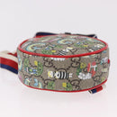 GUCCI Yuko Higuchi GG Supreme Waist Bag PVC Beige Silver 502330 Auth 191546M-9