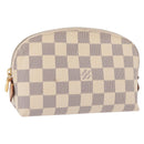 LOUIS VUITTON Damier Azur Pochette Cosmetic PM Pouch N60024 LV Auth 191553-1