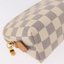 LOUIS VUITTON Damier Azur Pochette Cosmetic PM Pouch N60024 LV Auth 191553-11