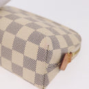 LOUIS VUITTON Damier Azur Pochette Cosmetic PM Pouch N60024 LV Auth 191553-12