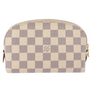 LOUIS VUITTON Damier Azur Pochette Cosmetic PM Pouch N60024 LV Auth 191553-4