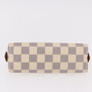 LOUIS VUITTON Damier Azur Pochette Cosmetic PM Pouch N60024 LV Auth 191553-8