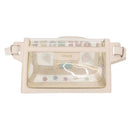 BALLY Waist Bag Vinyl Clear Gold Auth 191554A-3