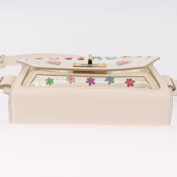 BALLY Waist Bag Vinyl Clear Gold Auth 191554A
