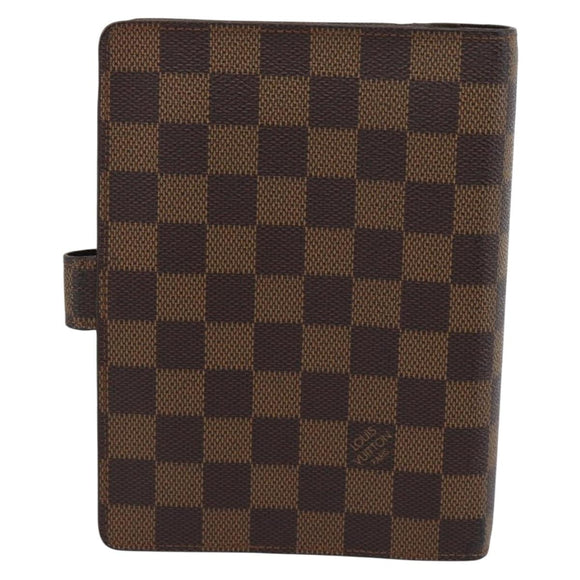 LOUIS VUITTON Damier Ebene Agenda MM Day Planner Cover R20240 LV Auth 191555