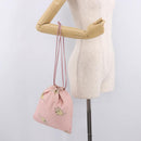 Miu Miu Pouch Cotton Pink Auth 191556-22