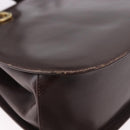 Salvatore Ferragamo Gancini Hand Bag Leather Brown Gold Auth 191557-17