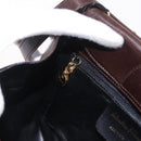 Salvatore Ferragamo Gancini Hand Bag Leather Brown Gold Auth 191557-20