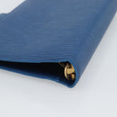 LOUIS VUITTON Epi Agenda MM Day Planner Cover Blue R20055 LV Auth 191561-15