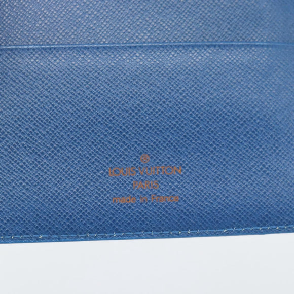 LOUIS VUITTON Epi Agenda MM Day Planner Cover Blue R20055 LV Auth 191561
