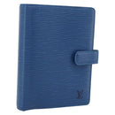 LOUIS VUITTON Epi Agenda MM Day Planner Cover Blue R20055 LV Auth 191561-1