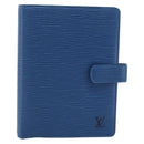 LOUIS VUITTON Epi Agenda MM Day Planner Cover Blue R20055 LV Auth 191561-13