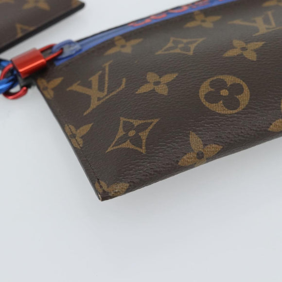 LOUIS VUITTON Monogram Ribbon Pouch M63045 LV Auth 191562