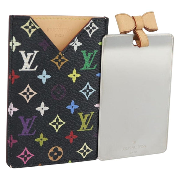 LOUIS VUITTON Monogram Multicolor Etui Miroir Mirror Black M92651 Auth 191563V