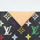 LOUIS VUITTON Monogram Multicolor Etui Miroir Mirror Black M92651 Auth 191563V-12