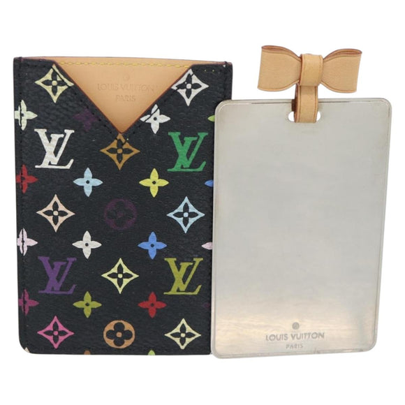 LOUIS VUITTON Monogram Multicolor Etui Miroir Mirror Black M92651 Auth 191563V