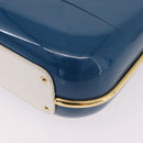 GUCCI Flora Horsebit Shoulder Bag Plastic Blue Gold Auth 191564-15