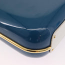 GUCCI Flora Horsebit Shoulder Bag Plastic Blue Gold Auth 191564-16