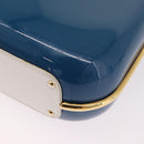 GUCCI Flora Horsebit Shoulder Bag Plastic Blue Gold Auth 191564-17