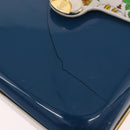GUCCI Flora Horsebit Shoulder Bag Plastic Blue Gold Auth 191564-10